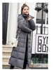 Women Winter Long Cotton Coat Women Big Fur Collar Parkas Korean Loose Belt Slim Jacket Down Cotton Coat Women Outwear