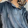 Velvet Long Sleeve Two Piece Set Women Elegant Commute Style Autumn Winter Leopard Printed Hoodies Sweatshirt Pants Outfits