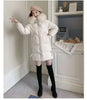 Autumn Winter Down Cotton Jacket Women Korean Mid-Long Cotton-Padded Thick Warm Parkas Hooded Coat Female Casual Ladies Tops