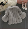 Women Imitation Fur Coat Short Slim Splicing Outwear Thicken Warm Jacket Temperament Casual Out coat Solid Color