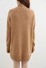 Turtleneck Sweater Women's Pullovers 100% Merino Wool Long Sweater Dress Fall Winter Warm Long Sleeve Knit Jumper Female Dresses