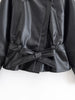 Women Black Short Faux Leather Trench Coat Long Sleeve Lapel Jacket With Belt Vintage Lady Motorcycle Jacket Outwear