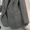 Spring Autumn Women's Suit&Blazer Jacket Design Versatile Temperament Herringbone pattern Coat Top