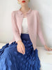 Yellow Pleated Women's Elastic Slim Cardigan Coat Autumn Outerwear Stand Collar Jacket 2DB3894