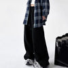 Polar Fleece Wide Leg Trousers for Women Oversize Style Loose Winter Thick Warm Sweatpants Y2K Vintage Thermal Pants