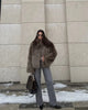 Modern Faux Fur Like Plush Jacket Autumn Winter Women's Warm Trench Coat Thicken Lady's Party Street Wear