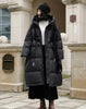 Women 90% White Duck Down Jacket With Hooded Loose Oversize Long Puffer Coat Autumn Winter Warm Outwear Female Parkas
