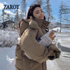 Padded Women Jacket Windproof Warm Winter Long Parkas Overcoat Loose Casual Hoodie Coat Skiing Outerwear Длинные п