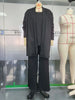 Pant Set Women Three Piece Sets Round Neck Full Sleeve Tops Mid Length Coats Wide Leg Long Pants High Waist Y2k Work