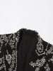 Solid Spliced Diamonds Chic Blazers For Women Notched Collar Long Sleeve Patchwork Button Designer Coat Female