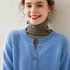 Spring Women's Cardigan 100% Cashmere Knitted Sweater Chic Tops Cashmere Coat Casual O-Neck Loose Women Cardigan