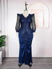 Elegant Women Party Dresses Dashiki Sequins Bodycon Robe Wedding Prom Birthday Evening Dress Spring Africa Clothing