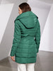 Women's Winter Jacket Hooded Belt Long Parkas Warm Padding Puffer Plaid Quilted Coat Down Jacket Thick Snow Wear