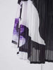 Pleated Print Dress For Women Lapel Single Breasted Loose Long Contrast Color Female Dresses 2DA4600
