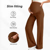 Plus Size Maternity Straight Pants Autumn Winter High Waist Pregnant Women Wide-leg Pants Outer Wear Premama Loose Trousers