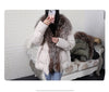 White Duck Down Jacket Winter Women Warm Loose Coat Natural Real Fox Fur Collar Thick Outerwear Parkas