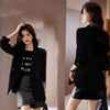 Spring Autumn Women Split Fork Blazer Coat Advanced Ladies Solid Color Tops Overcoat Female Long Sleeves Suit Jacket