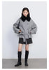 Women Korean Coat Loose Casual Woolen Single-sided Detachable Collar Female Overcoat Ladies Jacket Autumn Winter