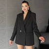 Women's Blazers Office Wear Woman Brown Khaki Off White Black Blazer Woman Long Sleeve Fitted Jacket Blazers