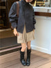Korea Short Outerwear Woman Casual Loose Lazy Chic Long Sleeve Cotton Blends Windbreaker Coats Thin Thench
