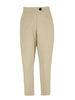 Women Elegant Autumn High Waist Slim Straight Casual Trousers Polyester Solid Color Office Lady Cropped Pants