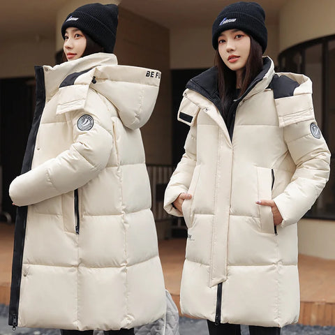 Winter Jacket Women Parka Hooded Thick Warm Long Down Cotton Coat Parkas Female Casual Outwear Overcoat Ladies