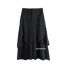 Korean Woman Pants Black Loose False Two-piece Wide Legs Pants Ladies Casual Streetwear Hurajuku Trousers Ladies