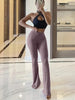 Slim High Waist Capris Sexy Bell Bottom Flare Tights Solid Y2k Women Clothes E Girl Aesthetic Streetwear Woman Pants