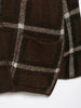 Autumn Women Plaid Knit Scarf Collar Cardigan Coat Long Sleeve Oversize Jacket With Pockets High Street Lady Clothing