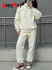 Autumn Women's Tracksuit with Zipper Cotton Oversize White Casual Two Piece Set Women Classic Sports Trouser Suits for Women