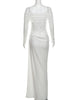 Slash Neck Dress Women Chic Elegant Sexy Patchwork Mesh Ruched Hollow Birthday Party Clubwear Vacation Vestidos