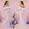 White Evening Dresses for Events Red Long Sleeve Lace Elegant Party Dresses Women Wedding Prom Dress Gown