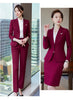 Novelty Wine Red Formal Women Business Suits with Skirt and Jackets Coat Ladies Office Professional Blazers Spring OL Styles