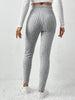 Ribbed Knitted Tight Base Layer Pants Stylish And Comfortable Knit Tights for Women