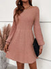 Women's Elegant Casual Dress Warm Knitted Long Sleeve Top for Autumn Winter Holiday Outfit Versatile Sweater Dress