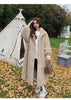 Winter Lamb Fur Long Warm Coat For Women Stand Collar Solid Color Single Breasted Loose Fit Clothing 2VV234