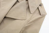 Women's Autumn Slim Trench Coats Solid Turn-Down Collar Long Sleeves Belt Decoration Double Breasted Female Coats