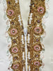 High Street Designer Suit Women Gold Beaded Sequins Zipper Long Sleeve Jacket Pants Suit 2pcs Set