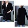 Ladies Sweater Jacket Autumn Winter V-neck Be All-match Women's Knitting Cardigan Sweater Coat Loose Comfortable Female Top