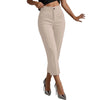 Women's High Waist Straight Leg Pants – Slim Fit Casual Trousers, Solid Color Versatile Office Bottoms