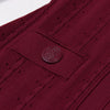 Three Colors High-quality Elastic Knitted Fabric Hollowed Out Single Breasted Round Neck Long Sleeved Slim Fit Women Dress