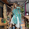 Spring Retro Print Ramie Loose Women Thin Wind Coats Leisure Long Trench Vintage Chinese Style Coat
