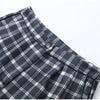 Women Casual Plaid Shorts Set Lapel Long-sleeved Zipper Jacket Short Pants Suit Lady Spring Daily Loose Outfits