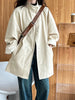 Temperament Short Trench For Women Lapel Single Breasted Solid Color Pockets Design Coat Spring Autumn 2Z2225
