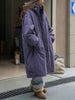 Black Big Size Long Cotton-padded Coat Long Sleeve Loose Fit Women Parkas Tide Autumn Winter 1DH2804