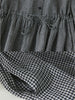 Patchwork Black White Plaid Autumn Dresses Office Lady Work Dress Japanese Style Women Spring Casual Long Clothing