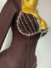 Women Sexy Sparkly Beading Bandage Dress Long Sleeve Bodycon Celebrity Party Elegant Evening Club Pary Dresses