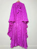 Elegant Maxi Dress Flower Print For Women Bat Sleeve Lace-up Irregular Boho Party Robe Autumn Female Skirt