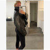 Retro Crocodile Pattern Short Women's Leather Jacket High Collar Zipper Loose Long Sleeve Jackets Lady Street Daily Wear