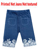 1362 Printed Leggings - Not Faux Denim Fabric Printed Leggings Without Texture - Non-Faux Denim Fabric, Women'S Floral Print